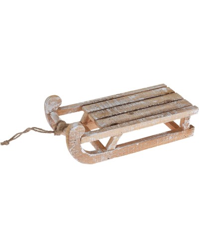 Lifetime Festive Decorative Sleigh Natural Snowy White, 30 cm
